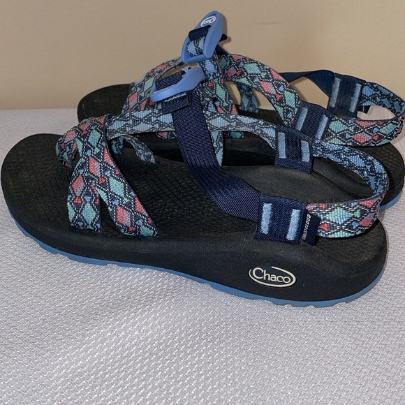 Chaco Women's 8 Sandals zcloud 2 trace eclipse adjustable blue Multicolor adjust - Picture 5 of 12